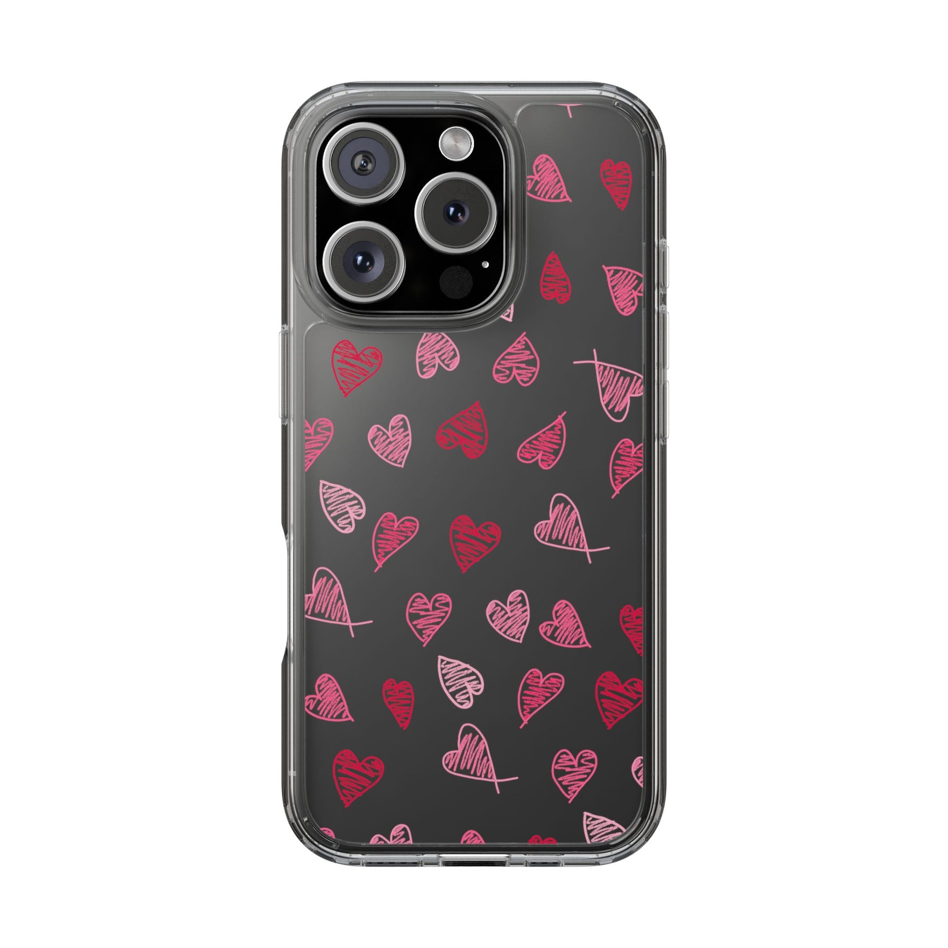 Heartfelt Clear Case for iPhone and Samsung, Cute Heart Design Phone Cover, Valentine's Gift