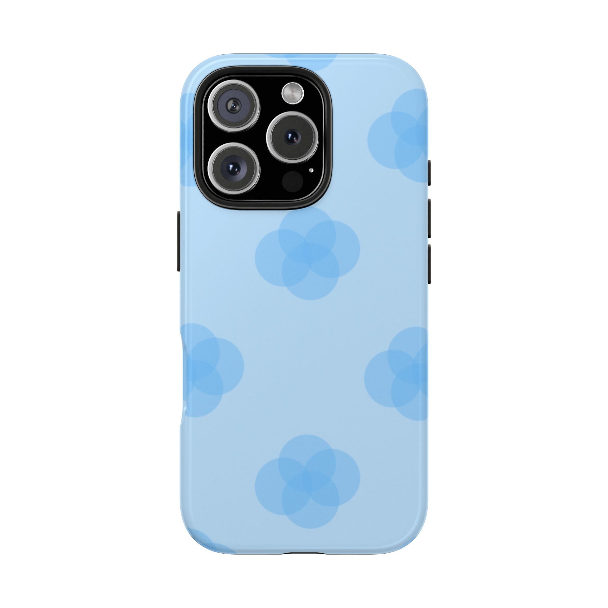 Blue Floral Tough Phone Cases, Durable Phone Cover, Trendy Gift for Her, Cell Phone Accessories, Everyday Use, Summer Vibes