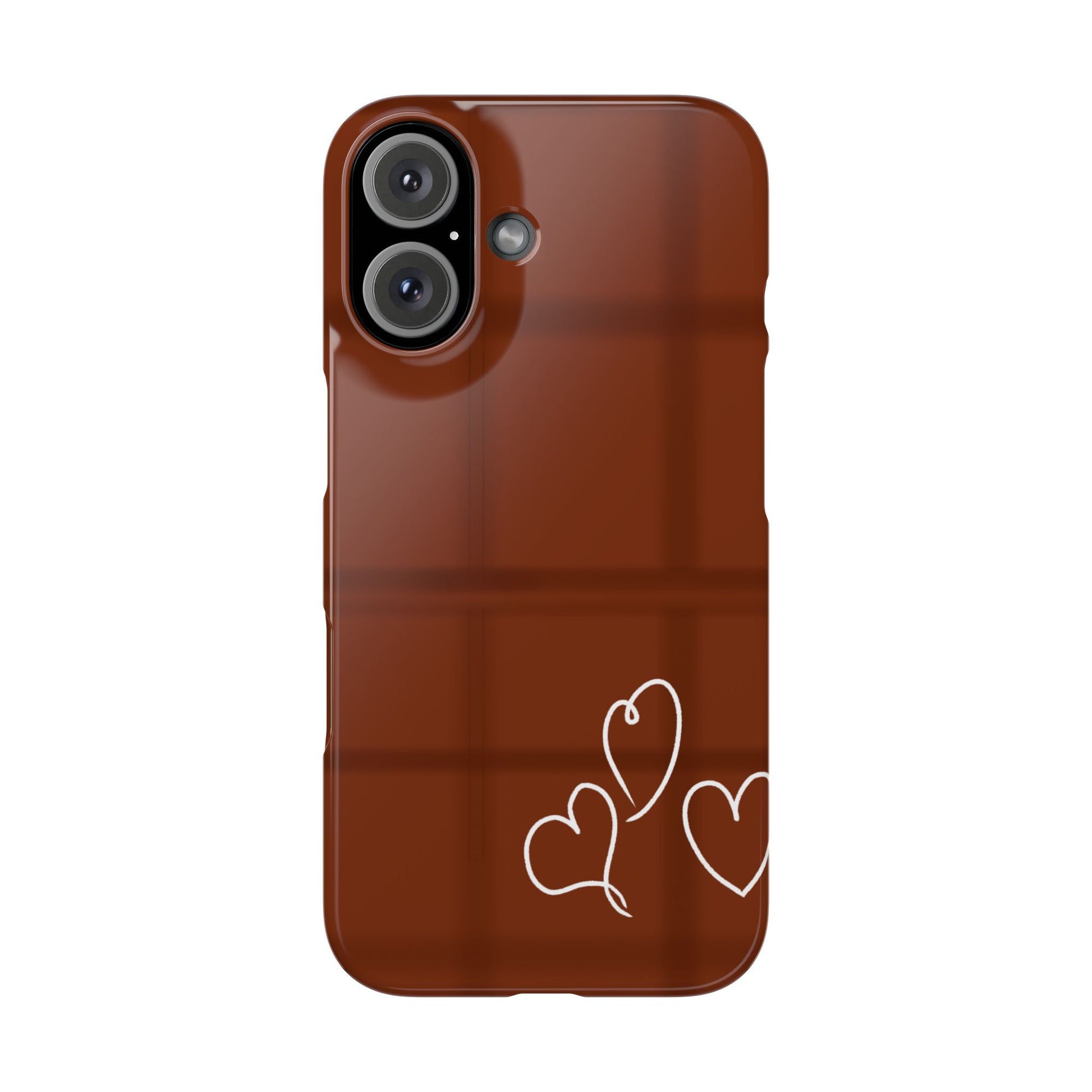 Chocolate Heart Slim Phone Case - Cute & Stylish Tech Accessory