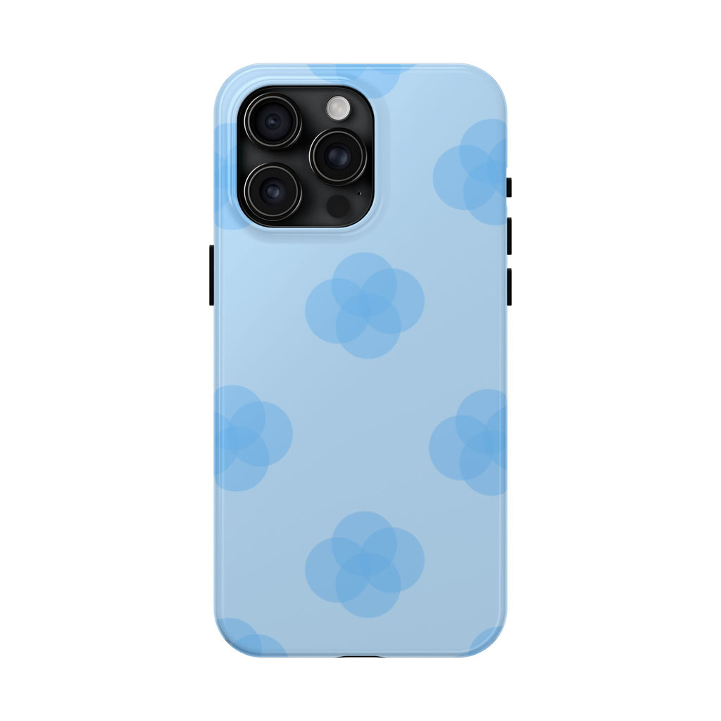 Blue Floral Tough Phone Cases, Durable Phone Cover, Trendy Gift for Her, Cell Phone Accessories, Everyday Use, Summer Vibes
