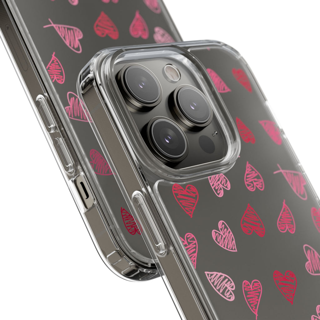 Heartfelt Clear Case for iPhone and Samsung, Cute Heart Design Phone Cover, Valentine's Gift