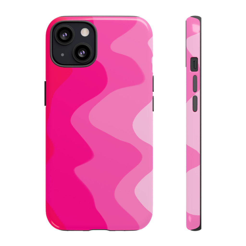 Stylish Pink Wave Phone Case for Tough Protection