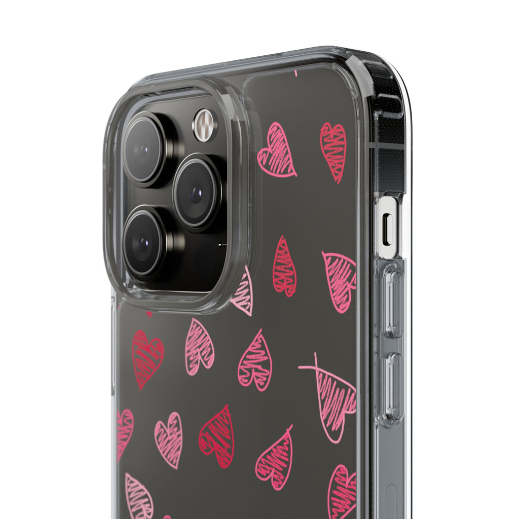 Heartfelt Clear Case for iPhone and Samsung, Cute Heart Design Phone Cover, Valentine's Gift