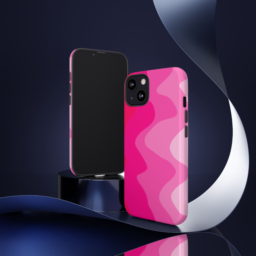 Stylish Pink Wave Phone Case for Tough Protection