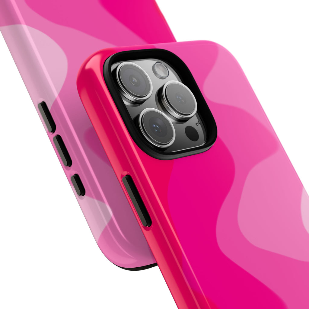 Stylish Pink Wave Phone Case for Tough Protection