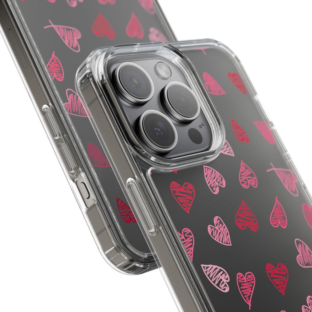 Heartfelt Clear Case for iPhone and Samsung, Cute Heart Design Phone Cover, Valentine's Gift