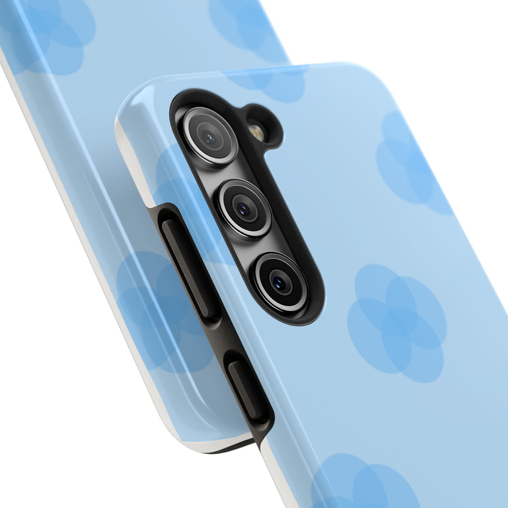Blue Floral Tough Phone Cases, Durable Phone Cover, Trendy Gift for Her, Cell Phone Accessories, Everyday Use, Summer Vibes