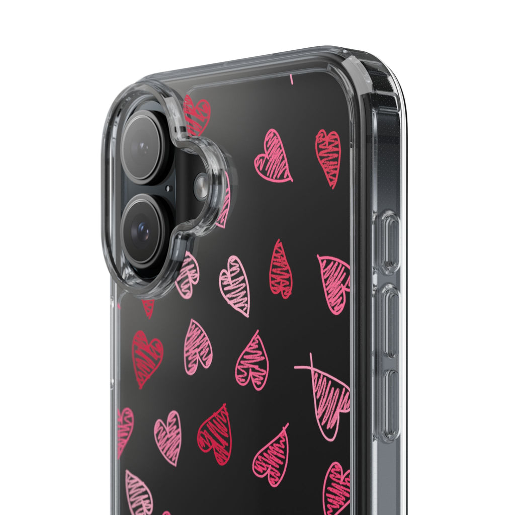 Heartfelt Clear Case for iPhone and Samsung, Cute Heart Design Phone Cover, Valentine's Gift