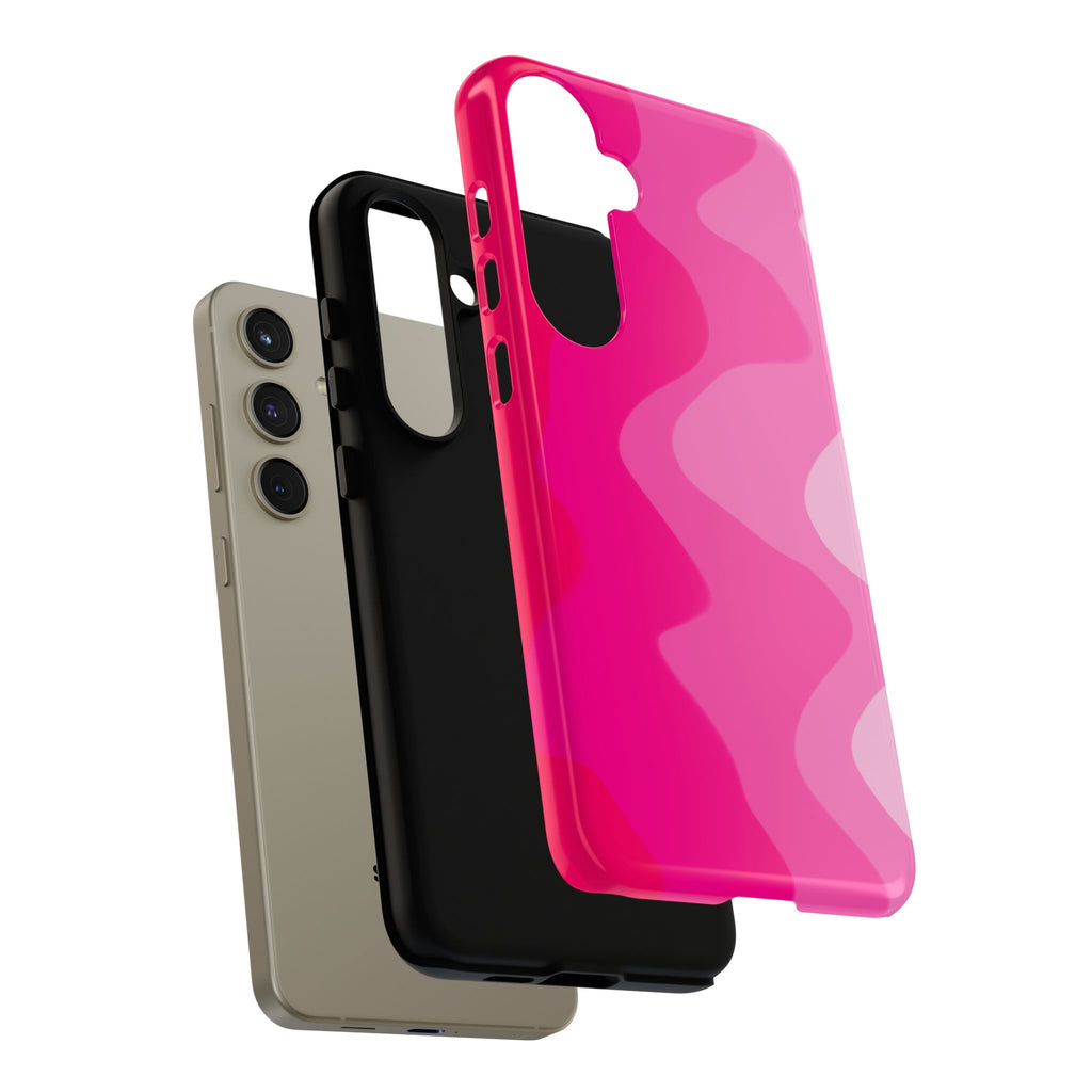 Stylish Pink Wave Phone Case for Tough Protection