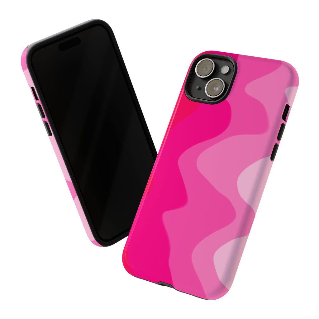 Stylish Pink Wave Phone Case for Tough Protection