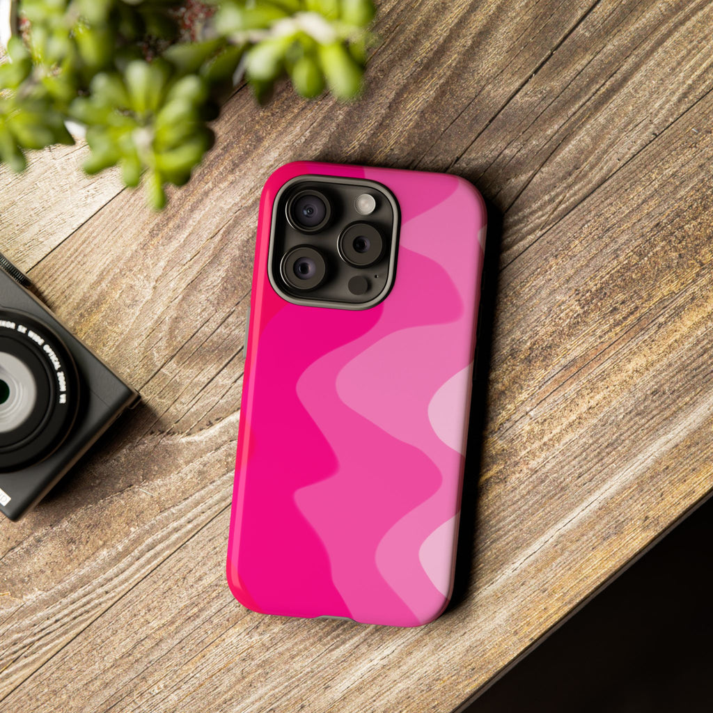 Stylish Pink Wave Phone Case for Tough Protection