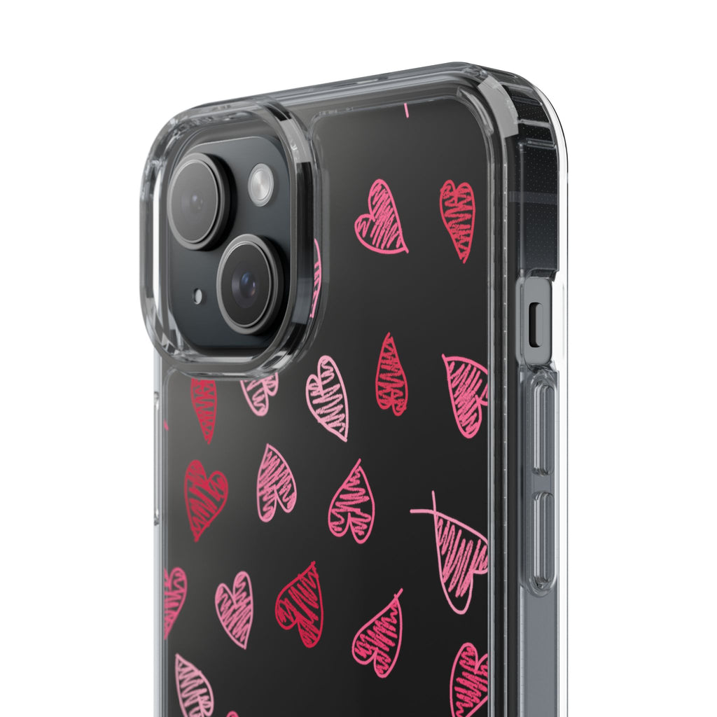 Heartfelt Clear Case for iPhone and Samsung, Cute Heart Design Phone Cover, Valentine's Gift