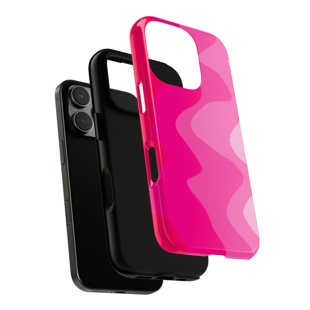 Stylish Pink Wave Phone Case for Tough Protection
