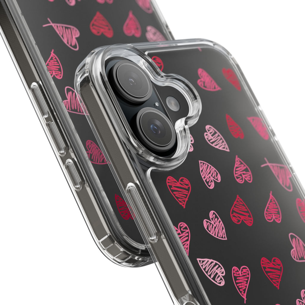 Heartfelt Clear Case for iPhone and Samsung, Cute Heart Design Phone Cover, Valentine's Gift