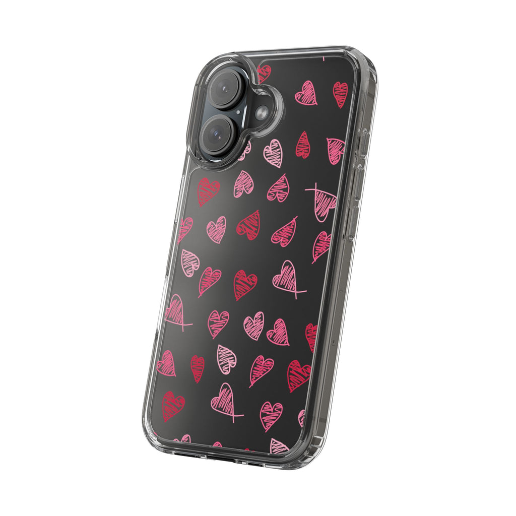 Heartfelt Clear Case for iPhone and Samsung, Cute Heart Design Phone Cover, Valentine's Gift