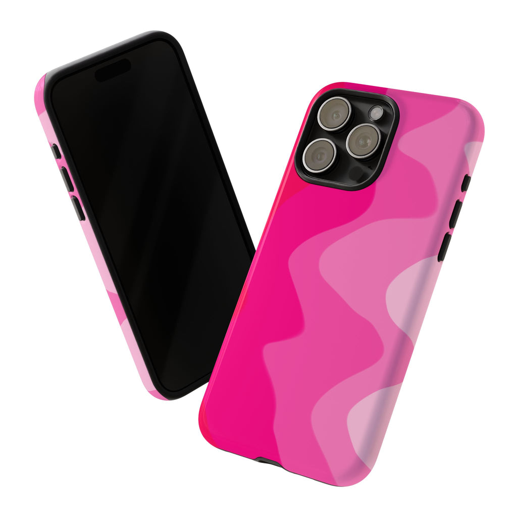 Stylish Pink Wave Phone Case for Tough Protection