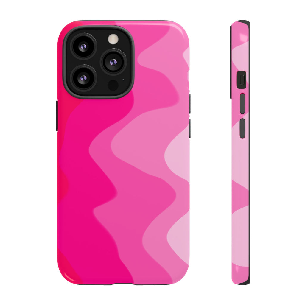 Stylish Pink Wave Phone Case for Tough Protection