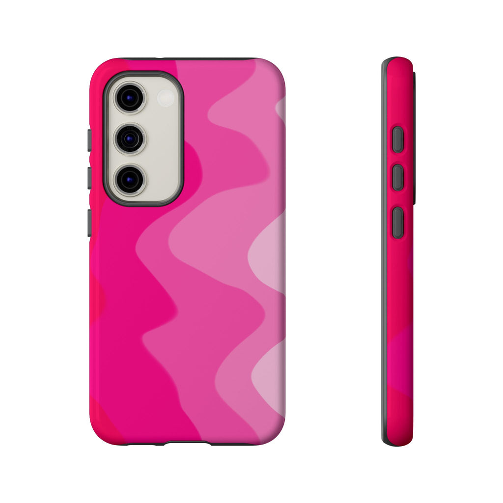 Stylish Pink Wave Phone Case for Tough Protection