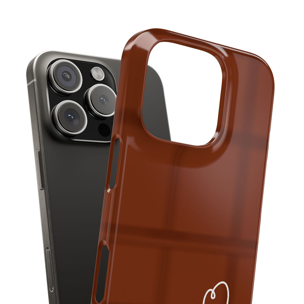Chocolate Heart Slim Phone Case - Cute & Stylish Tech Accessory
