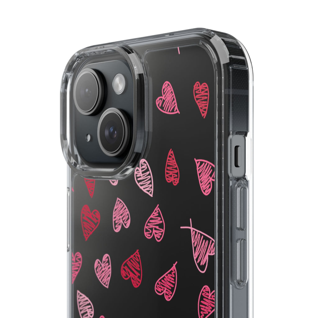 Heartfelt Clear Case for iPhone and Samsung, Cute Heart Design Phone Cover, Valentine's Gift