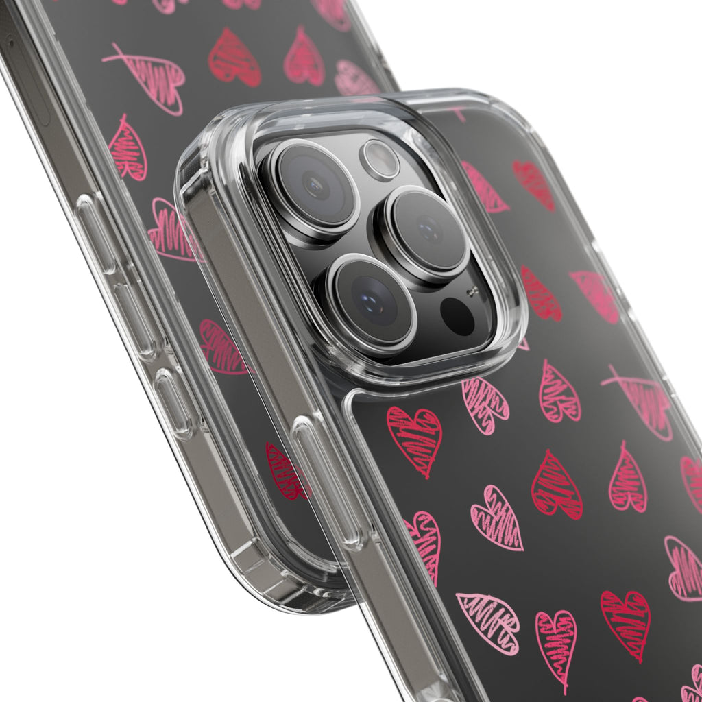 Heartfelt Clear Case for iPhone and Samsung, Cute Heart Design Phone Cover, Valentine's Gift