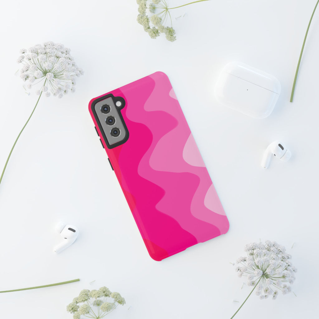 Stylish Pink Wave Phone Case for Tough Protection