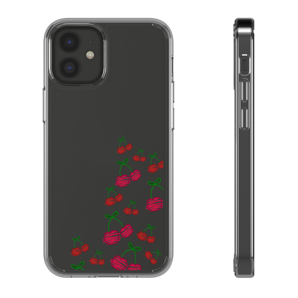 Cherry Clear Phone Case - Cute Fruit Design for iPhone