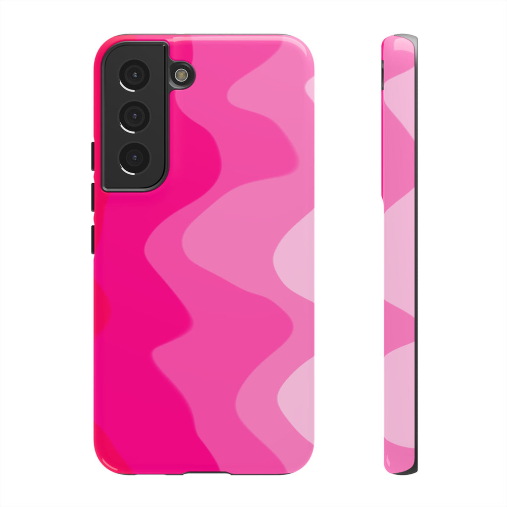 Stylish Pink Wave Phone Case for Tough Protection