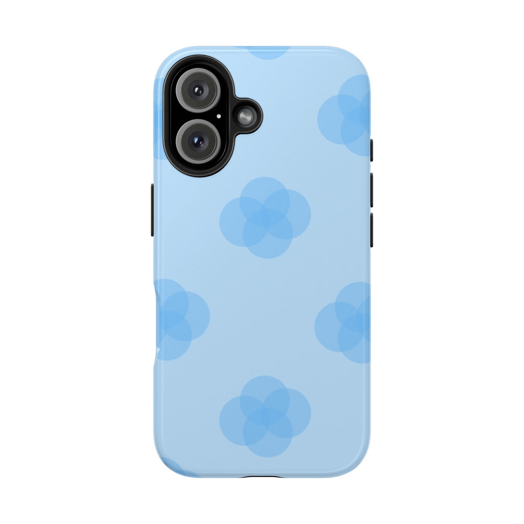 Blue Floral Tough Phone Cases, Durable Phone Cover, Trendy Gift for Her, Cell Phone Accessories, Everyday Use, Summer Vibes
