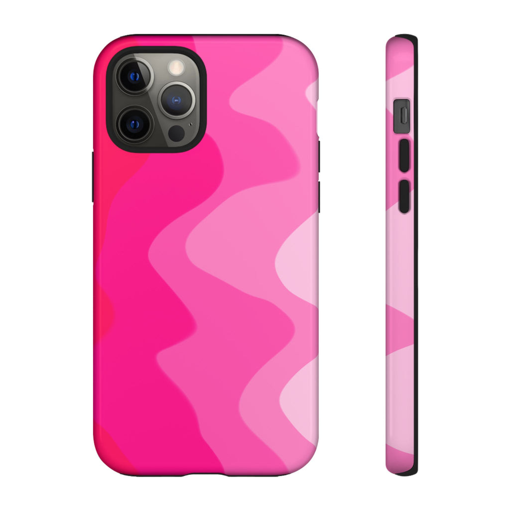 Stylish Pink Wave Phone Case for Tough Protection