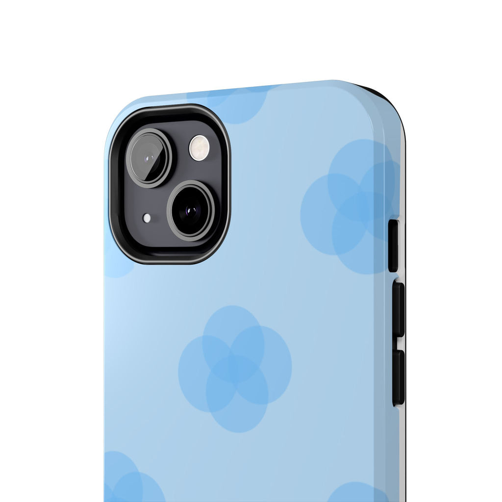 Blue Floral Tough Phone Cases, Durable Phone Cover, Trendy Gift for Her, Cell Phone Accessories, Everyday Use, Summer Vibes