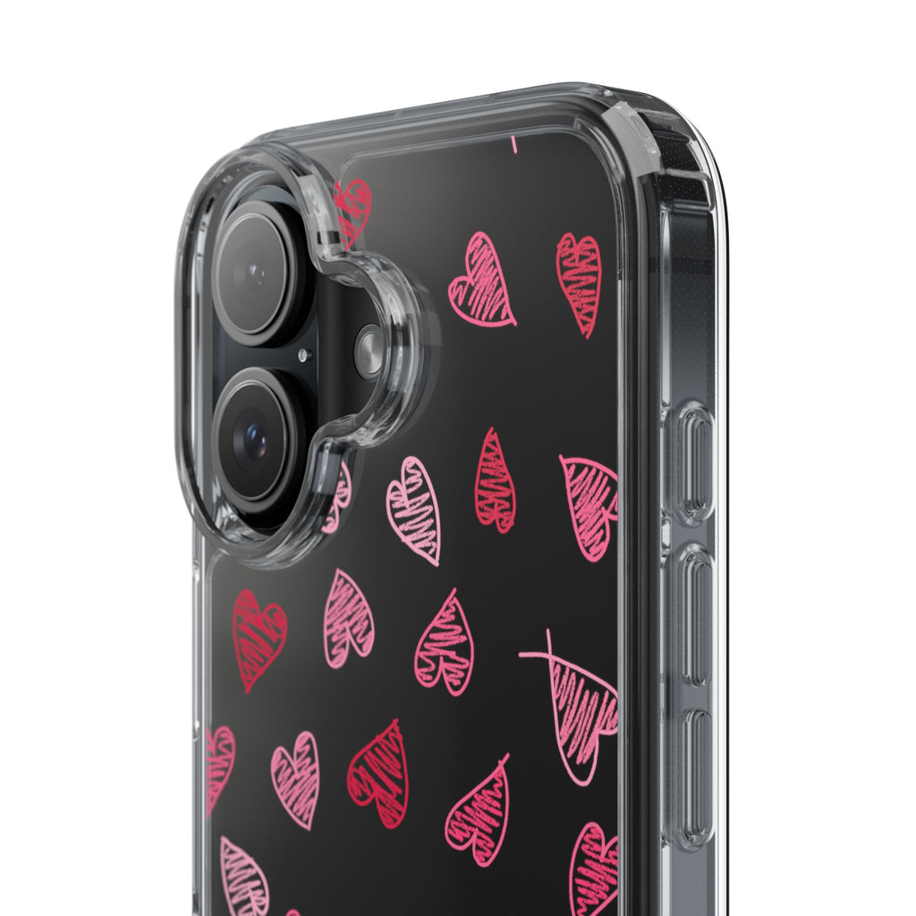 Heartfelt Clear Case for iPhone and Samsung, Cute Heart Design Phone Cover, Valentine's Gift