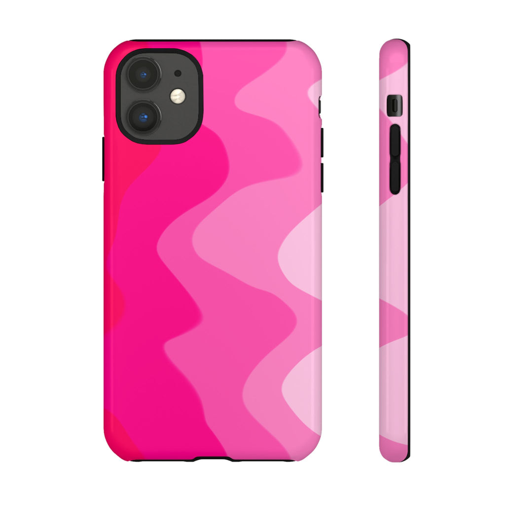 Stylish Pink Wave Phone Case for Tough Protection