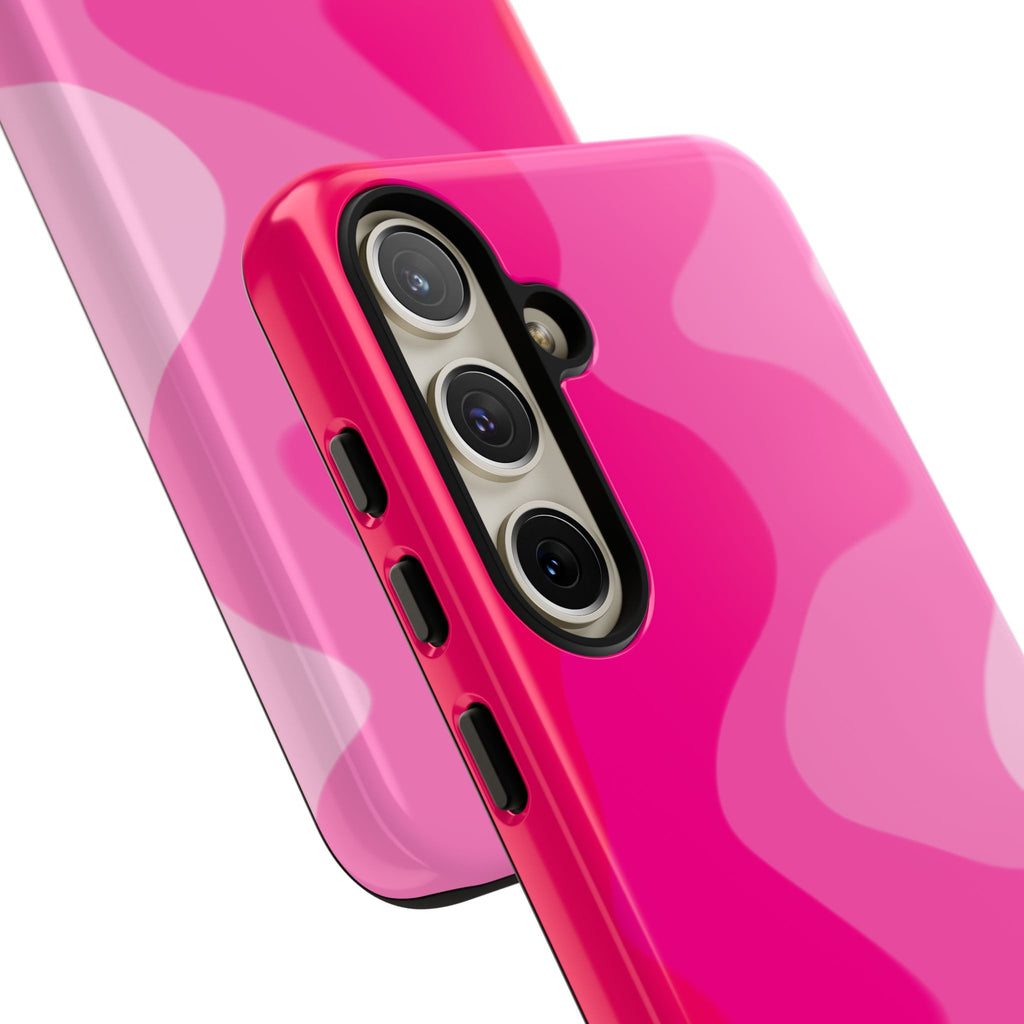 Stylish Pink Wave Phone Case for Tough Protection