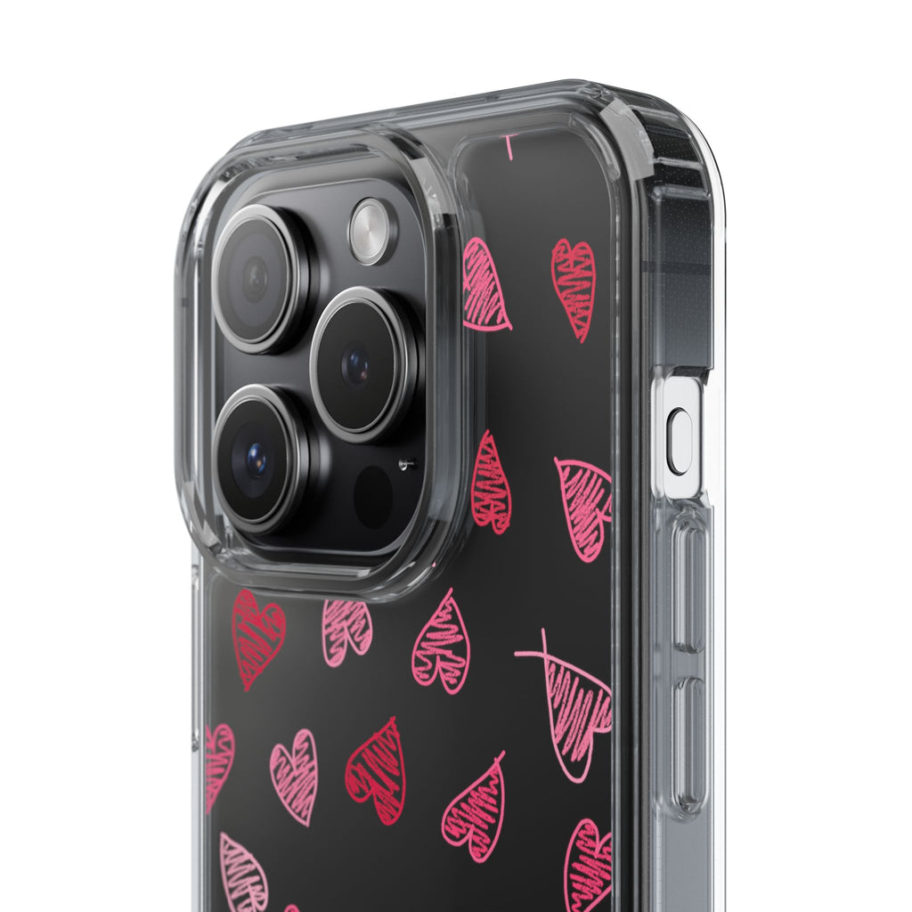 Heartfelt Clear Case for iPhone and Samsung, Cute Heart Design Phone Cover, Valentine's Gift