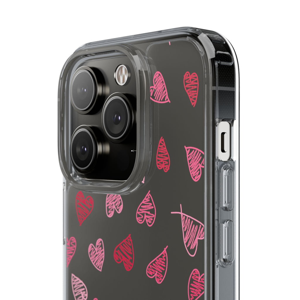 Heartfelt Clear Case for iPhone and Samsung, Cute Heart Design Phone Cover, Valentine's Gift