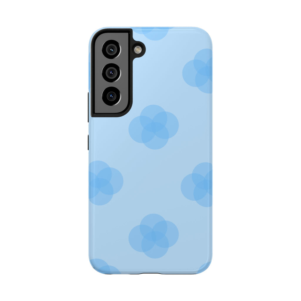 Blue Floral Tough Phone Cases, Durable Phone Cover, Trendy Gift for Her, Cell Phone Accessories, Everyday Use, Summer Vibes