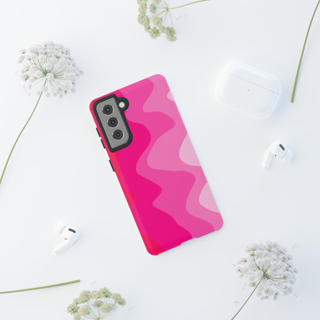 Stylish Pink Wave Phone Case for Tough Protection