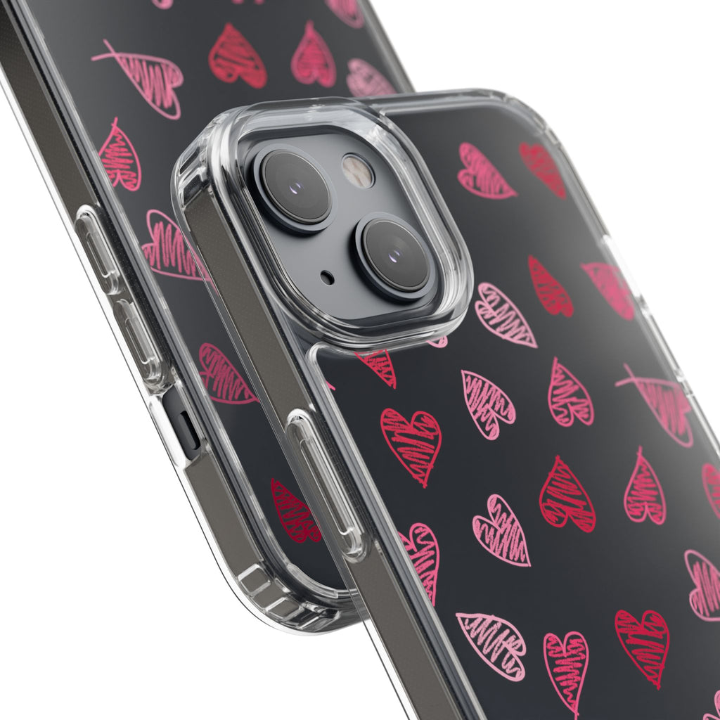 Heartfelt Clear Case for iPhone and Samsung, Cute Heart Design Phone Cover, Valentine's Gift