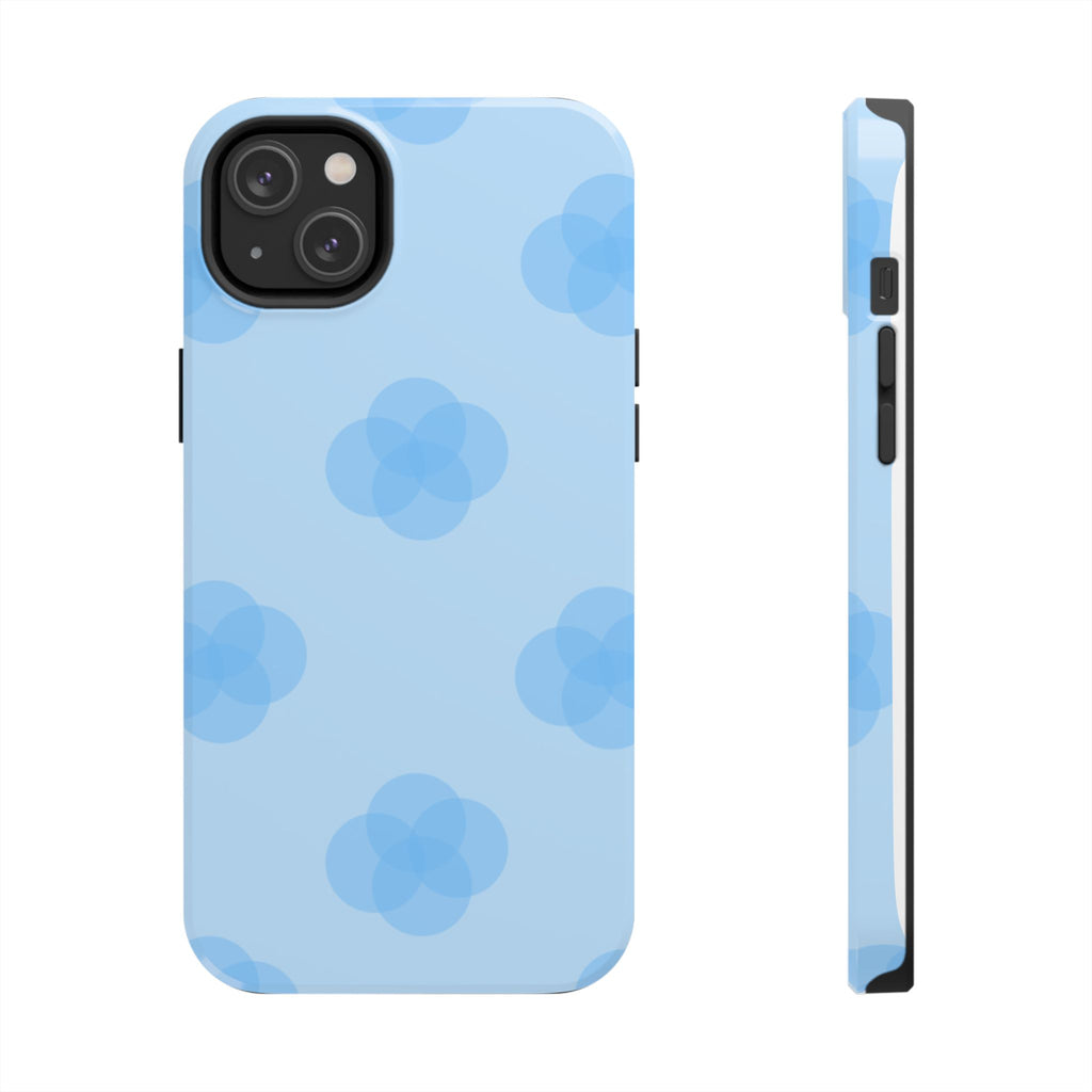 Blue Floral Tough Phone Cases, Durable Phone Cover, Trendy Gift for Her, Cell Phone Accessories, Everyday Use, Summer Vibes