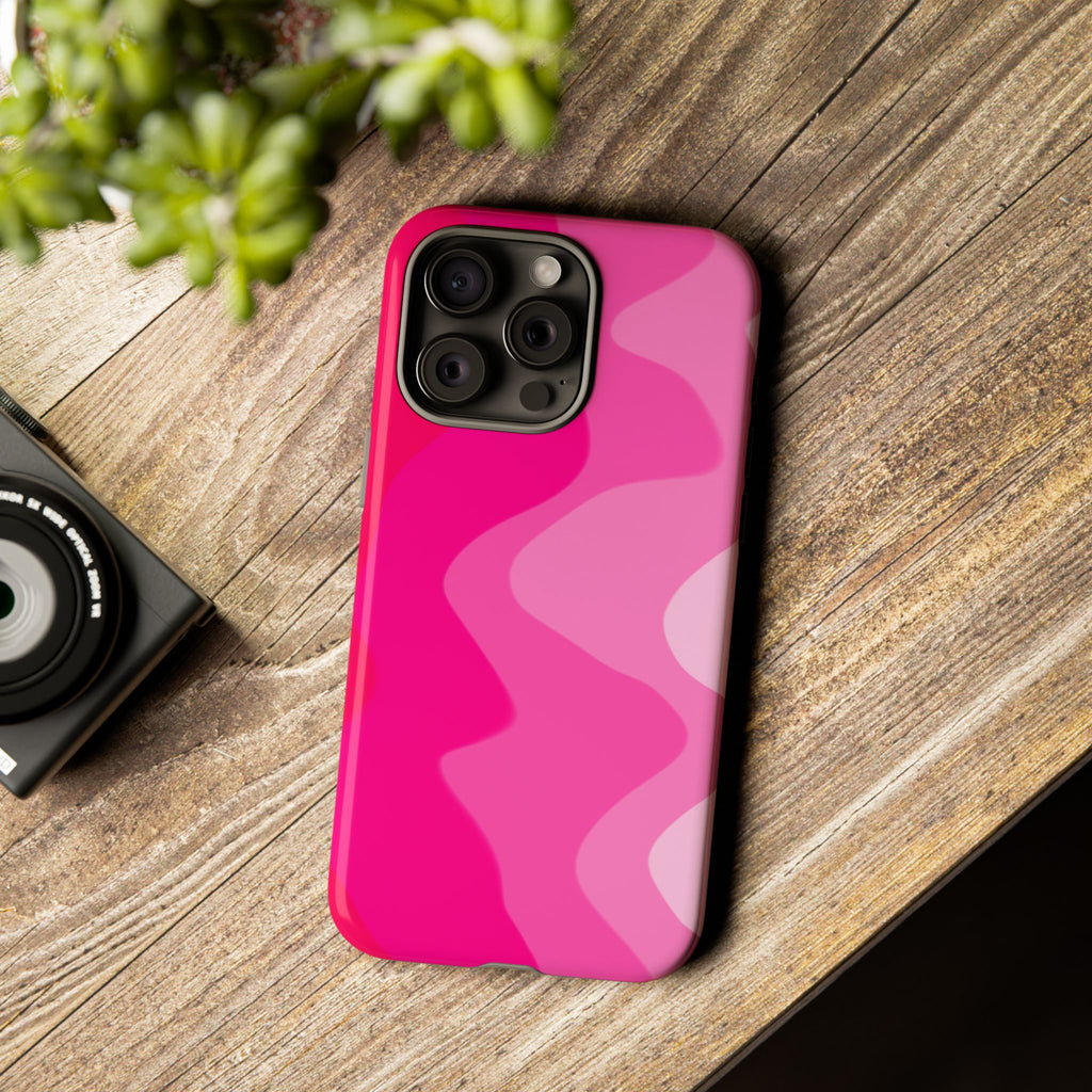 Stylish Pink Wave Phone Case for Tough Protection