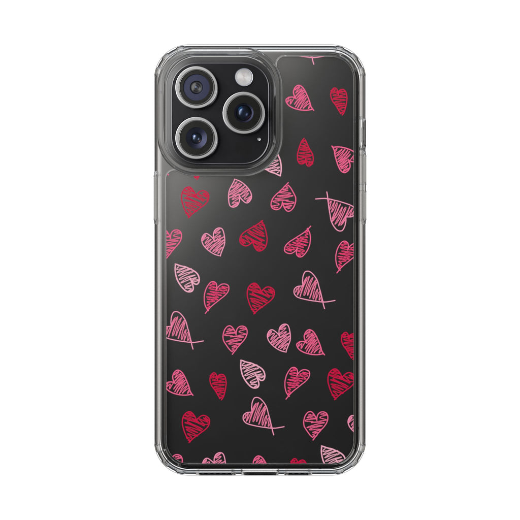 Heartfelt Clear Case for iPhone and Samsung, Cute Heart Design Phone Cover, Valentine's Gift