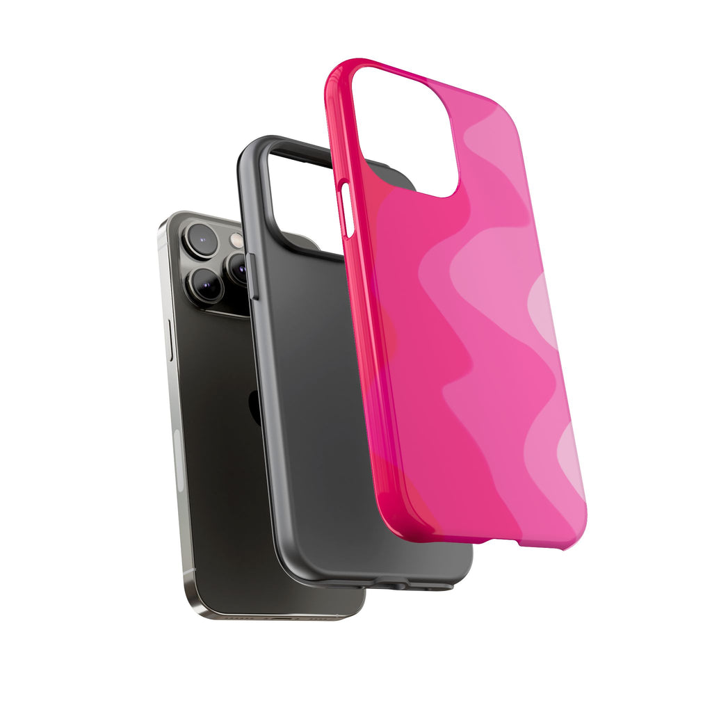 Stylish Pink Wave Phone Case for Tough Protection