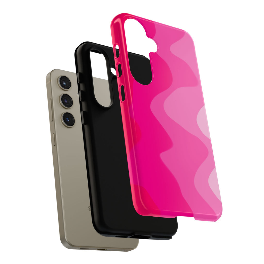 Stylish Pink Wave Phone Case for Tough Protection
