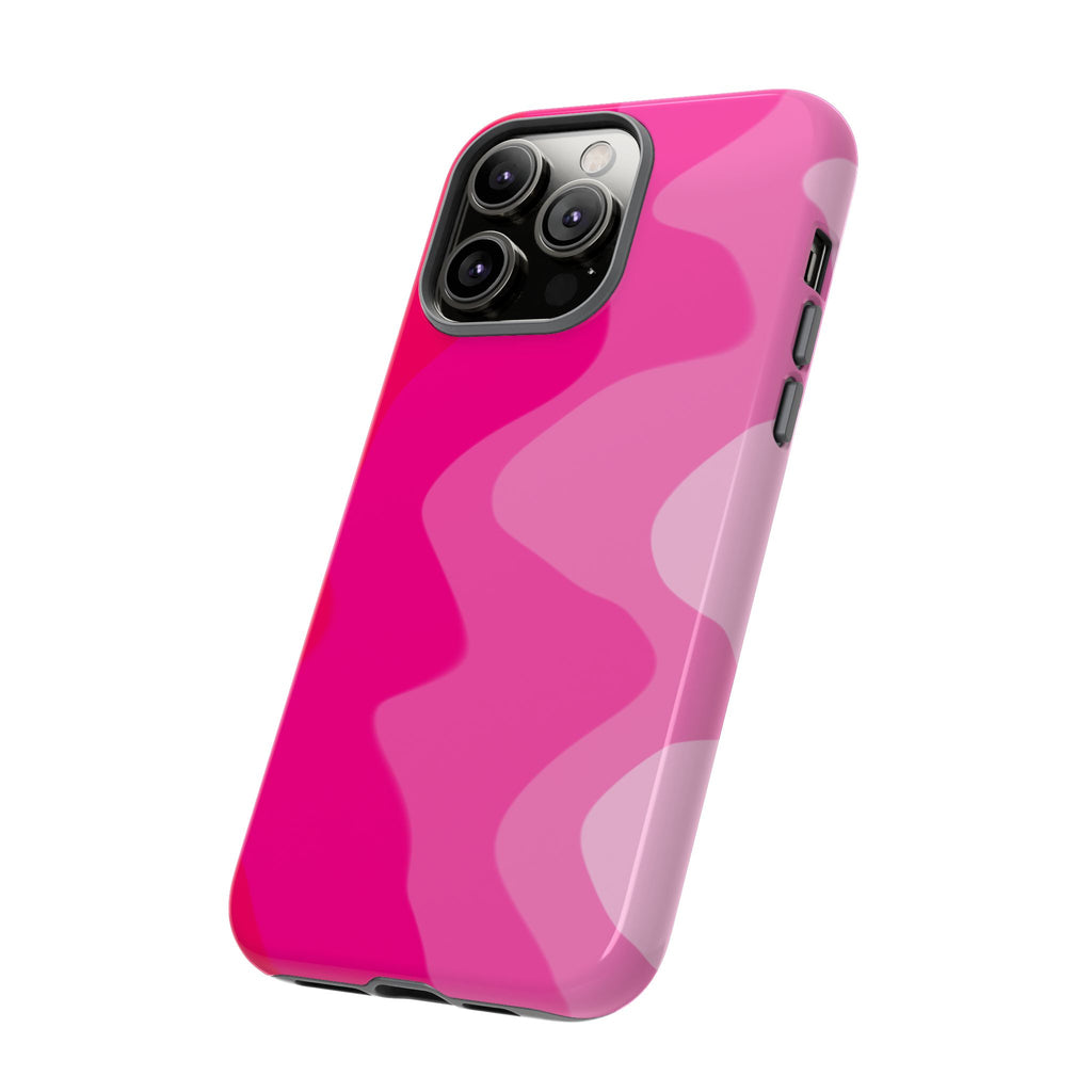 Stylish Pink Wave Phone Case for Tough Protection