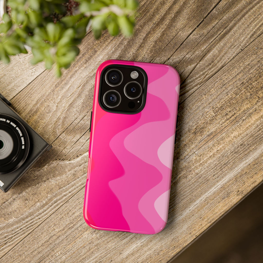 Stylish Pink Wave Phone Case for Tough Protection