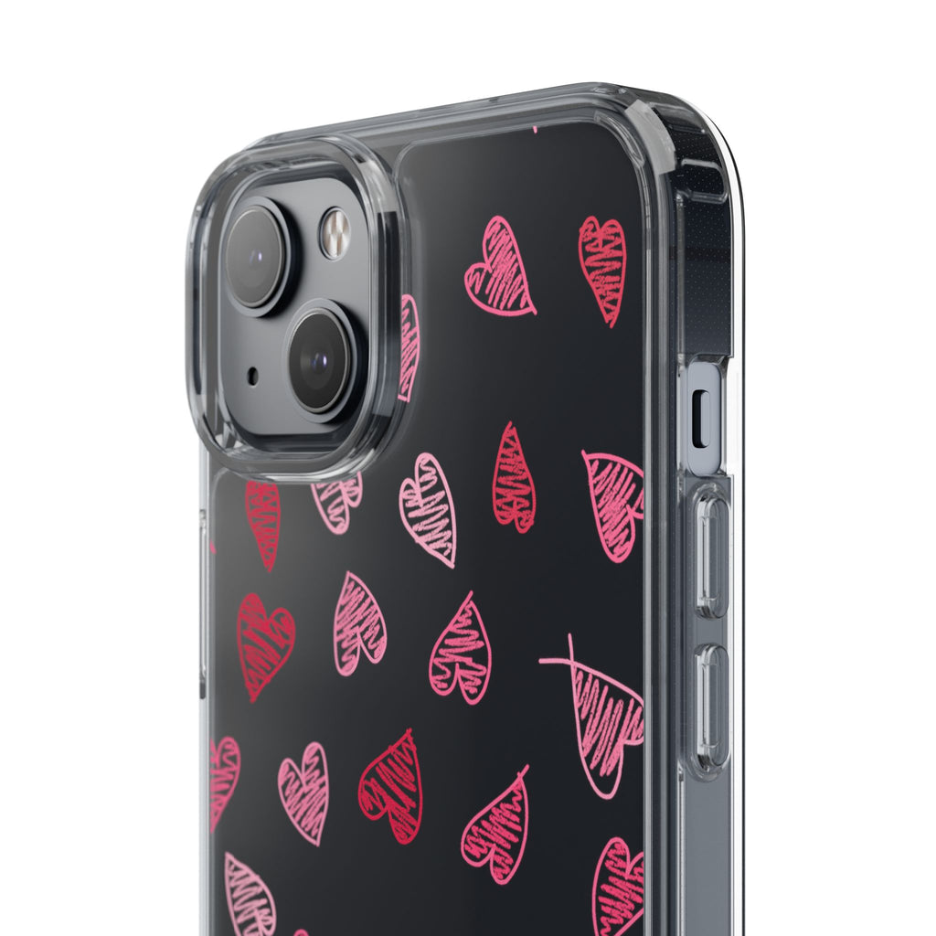 Heartfelt Clear Case for iPhone and Samsung, Cute Heart Design Phone Cover, Valentine's Gift