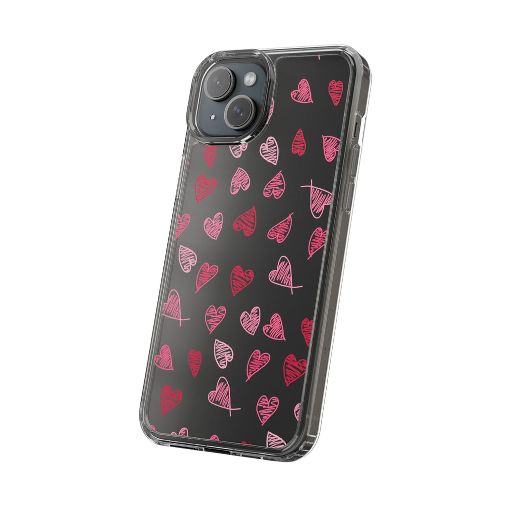 Heartfelt Clear Case for iPhone and Samsung, Cute Heart Design Phone Cover, Valentine's Gift