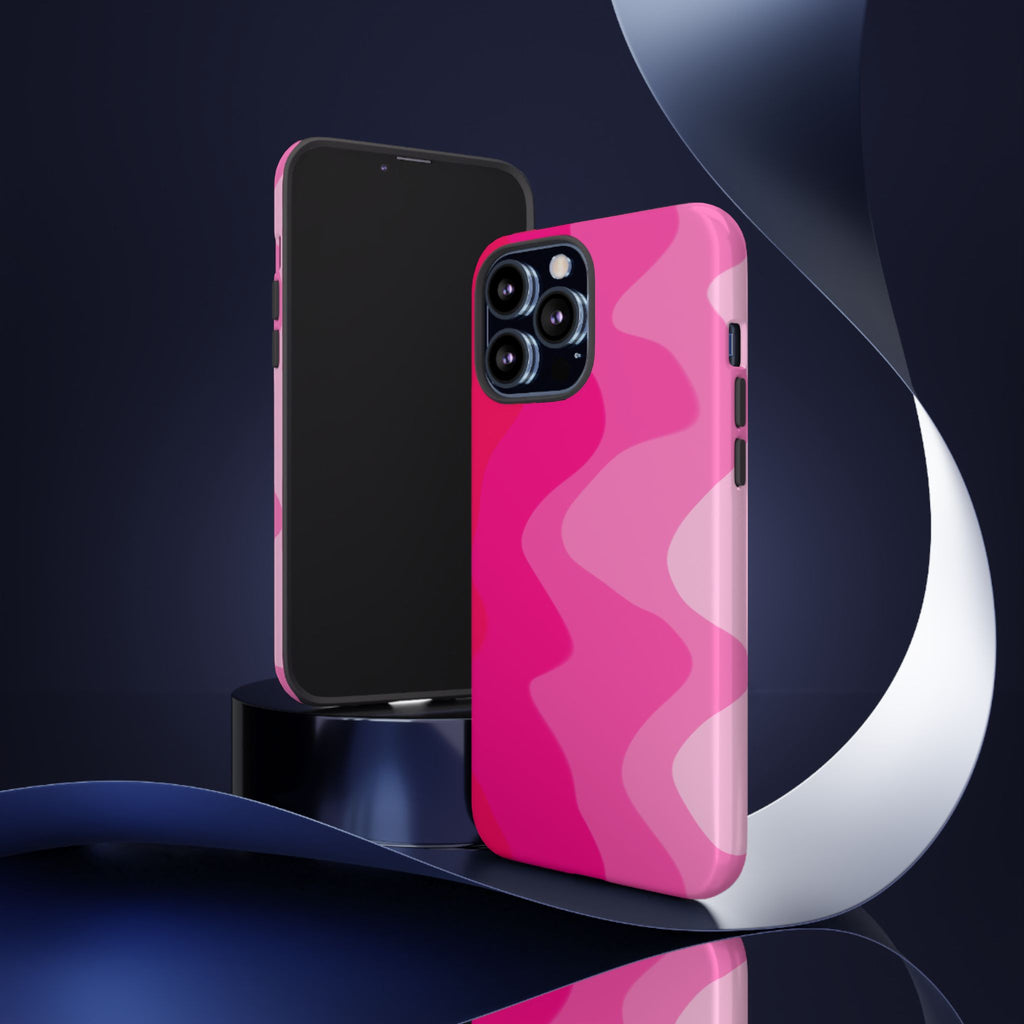 Stylish Pink Wave Phone Case for Tough Protection