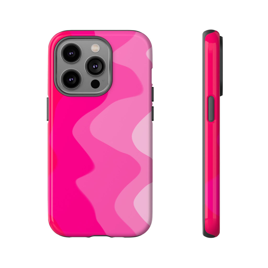 Stylish Pink Wave Phone Case for Tough Protection